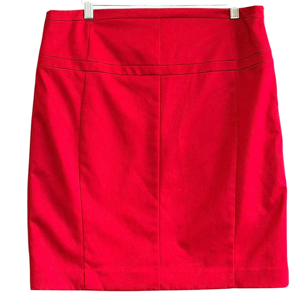 Vintage EXPRESS Red Lace Up‎ Back Pencil Skirt Women's 12 Career Business Y2K